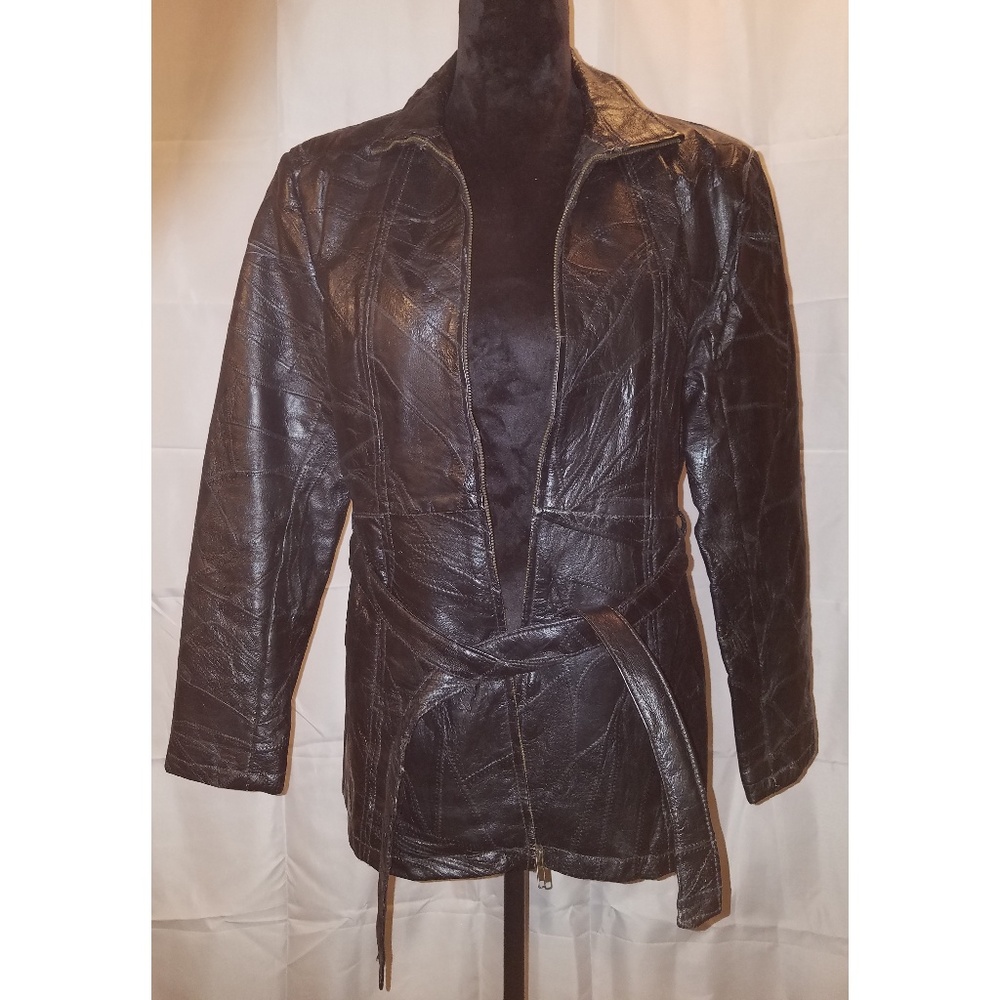 Women's Navarre black leather jacket